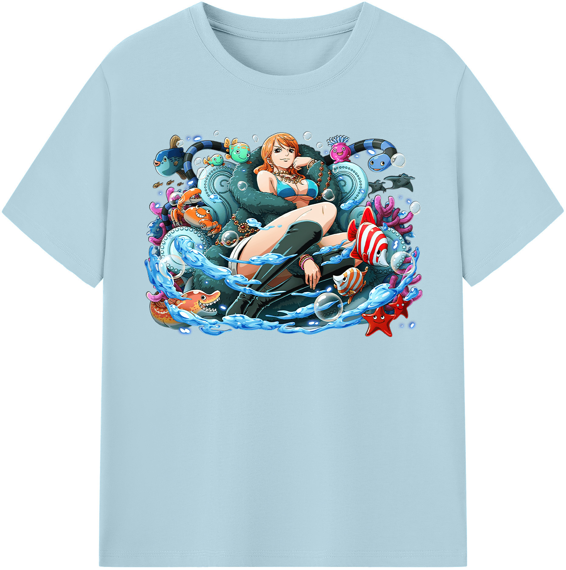 ワンピース ナミ ONE PIECE Nami 綿100％半袖Tシャツ（フロントプリント）